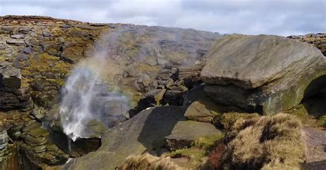 Video Of Peak District Backwards Waterfall Flowing Upwards And Creating