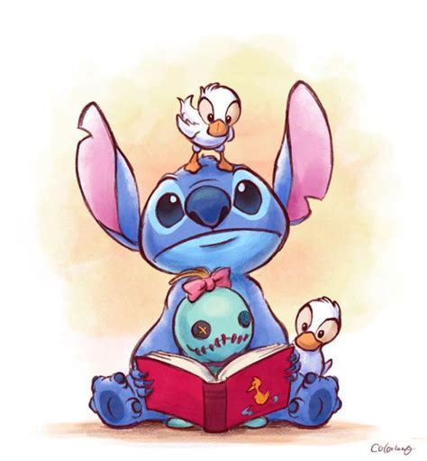 Stitch And Scrump And Duck By Colorlumo Sketch Kawaii Drawings Cute