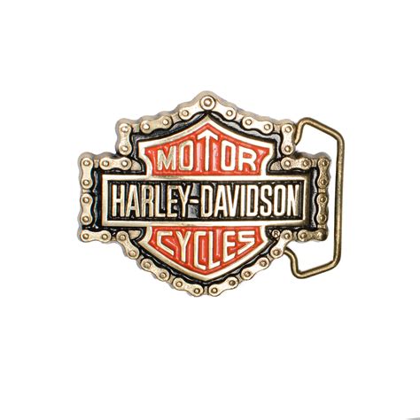 Harley Davidson H531 Solid Brass Belt Buckle Mabu Leather