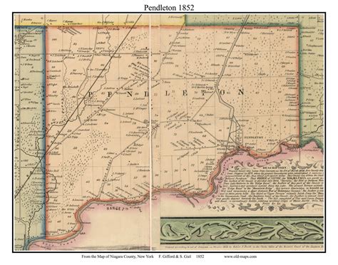 Rochester New York 1852 Old Town Map Custom Print Mon