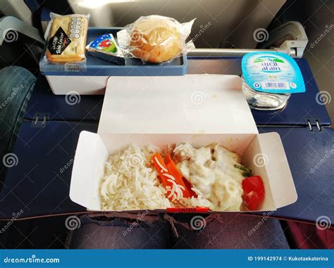 A Set Of Lunch Dishes For A Flydubai Passenger Food On The Plane