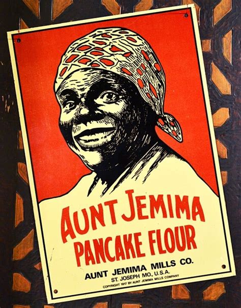 aunt jemima pancake flour tin advertising sign black americana