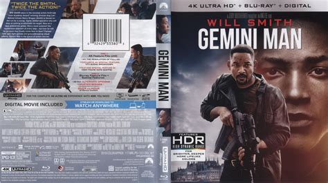gemini man 2019 4k uhd blu ray cover and labels dvdcover