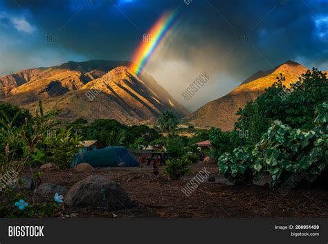 Rainbow Over Mountains Image And Photo Free Trial Bigstock