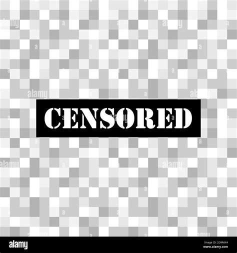 Pixel Censored Sign Black Censor Bar Concept Icon Isolated On White