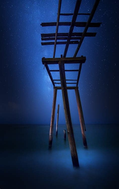 Milky Way Through A Derelict Pier In Florida Photorator