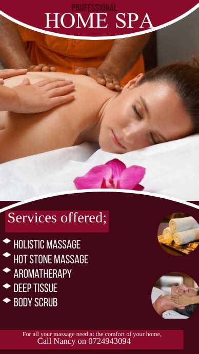 Copy Of Massage And Spa Postermywall