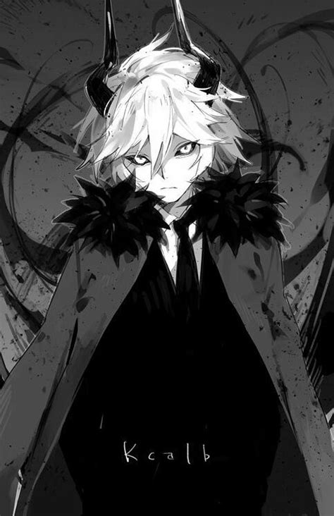 Anime Boy Anime Boy Demon And Anime Monochrome Anime 1167897 On