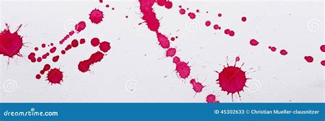 Red Ink Spots Stock Image Image Of Paper Squirted Piece 45302633