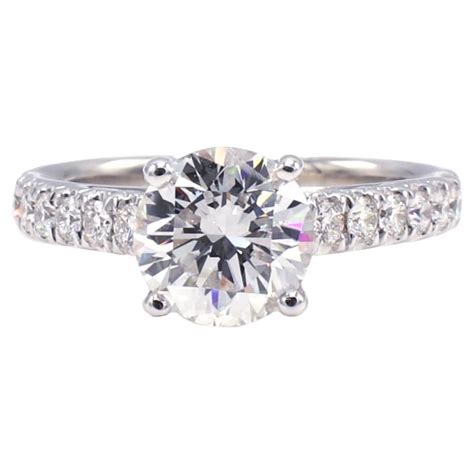 14 karat white gold gia 33 carat f i1 excellent diamond with a halo ring for sale at 1stdibs