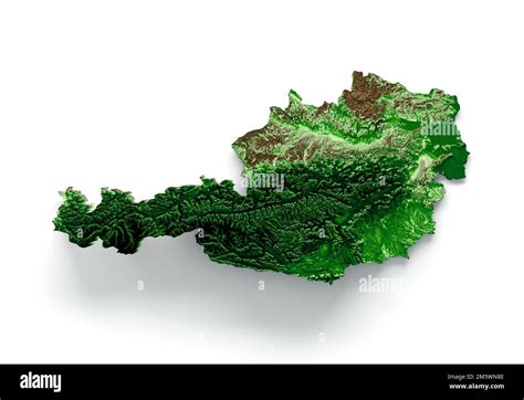 A Topographic Illustration Of An Austrian Map With Tint Shaded