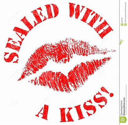 Kiss Sealed Kus Stamp Een Bacio Zegel