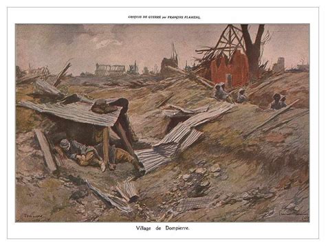 Village De Dompierre Ww1 Art Western Front World War I Napoleon