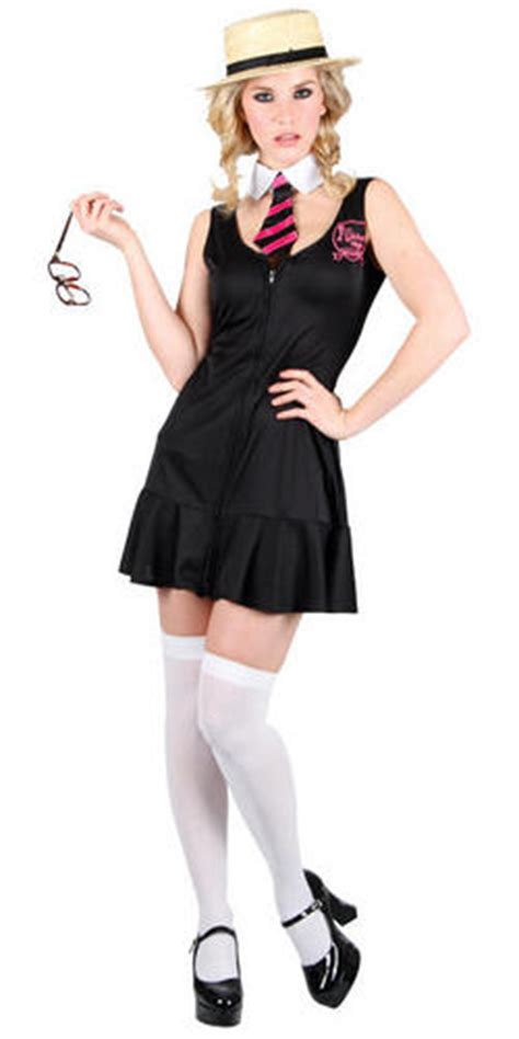 School Girl Hottie Uniform Ladies Fancy Dress Adult Costume Outfit Uk 6 24 Ebay