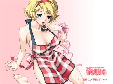 Rule 34 Apron Artist Request Blonde Hair Blush Breasts Character