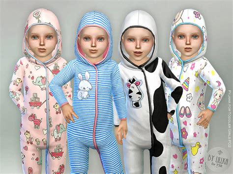Pyjama For Toddler Girls P02 By Lillka At Tsr Sims 4 Updates