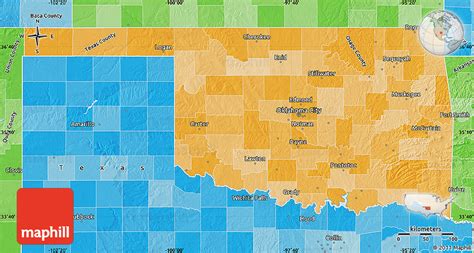Political Shades Map Of Oklahoma