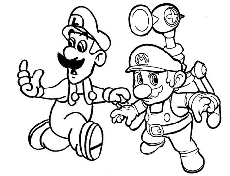 Games Coloring Pages Super Mario