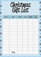 10 Best Printable Christmas Gift List PDF for Free at Printablee