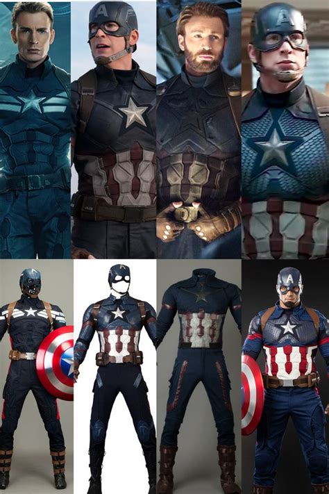 Chris Evans Every Captain America Uniform In The Mcu Marvel Which