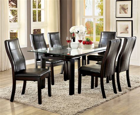 Modern Glass Dining Room Sets Hollywood Swank Modern Dining Room Set 102 Glass Top