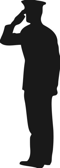 Soldier Silhouette Saluting At Getdrawings Free Download
