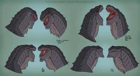 Godzilla Face Expressions Chart By Filbarlow On Deviantart Monstruos