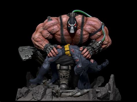 Bane Vs Batman Breaking The Bat Leo Dolon Marvel Statues Hellboy