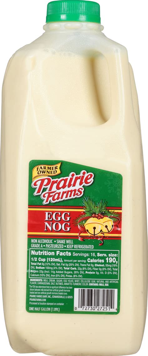 Prairie Farms Dairy Kosher Eggnog Half Gallon