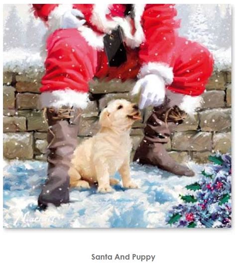 A Dog Sitting In Front Of Santa Clauss Feet With His Legs Up On The Ground