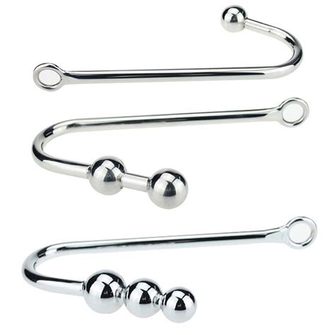 3 Size Sexy Slave Bondage Anal Hook Stainless Steel Anal Hook With Ball
