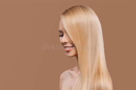 Beautiful Blonde Naked Woman With Long Hair Stock Photo Image Of
