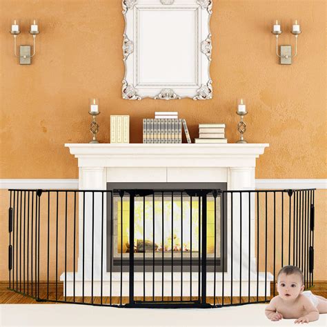 5 In 1 Fireplace Fence Wide Barrier Gate Baby Safety
