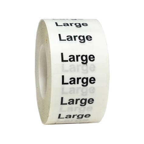 Clear Large Size Strip Labels For Retail Shirts 125 X 5