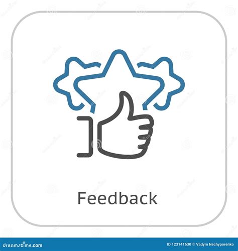 Feedback Line Icon Stock Vector Illustration Of Opinion