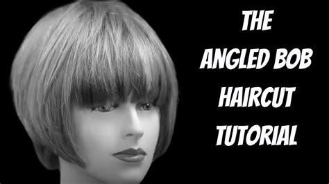 How To Cut An Angled Bob Haircut Thesalonguy Youtube
