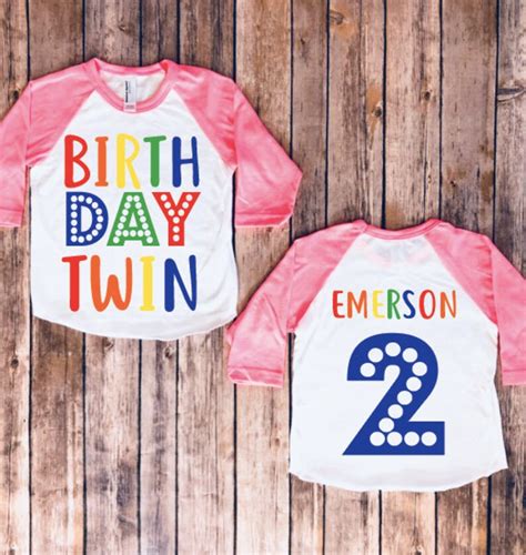 Birthday Twin Birthday Boy Birthday Girl Twin Birthday Etsy