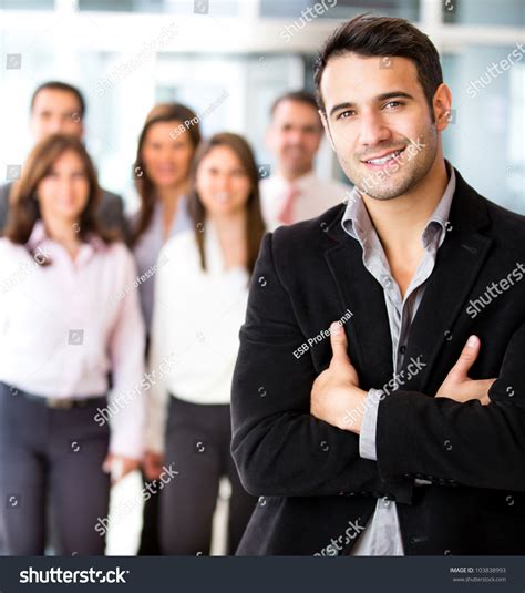 Successful Businessman Office Leading Group Stock Photo 103838993