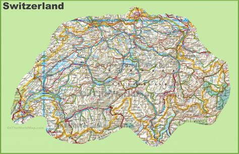 Map Of Switzerland Offline Map And Detailed Map Of Switzerland