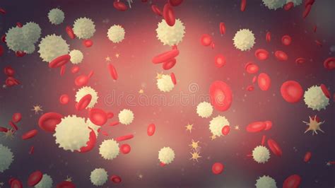 3d Illustration Of A Blood With Red Cell White Cell And Platelet Stock