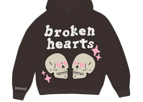 Broken Planet Broken Hearts Hoodie Dark Brown Hombre - US