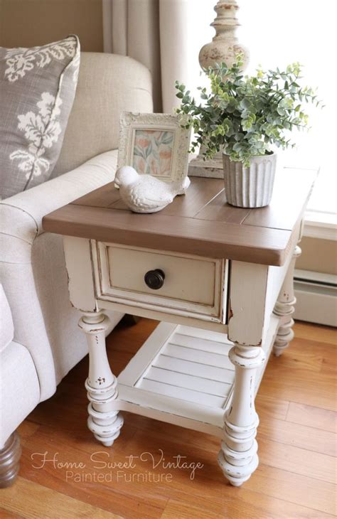 Farmhouse End Table By Home Sweet Vintage Painted Furniture Finished