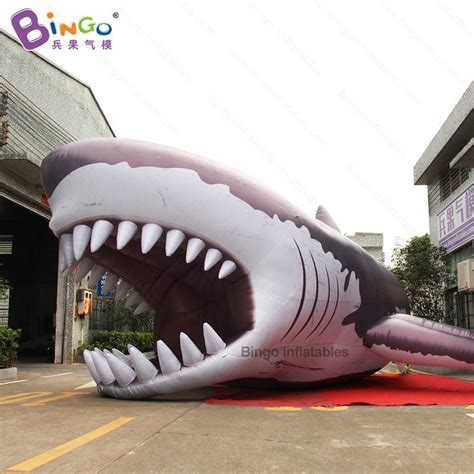 X X Meters Inflatable Giant Shark For Dj Cabin Feet Length Large Inflatable Shark