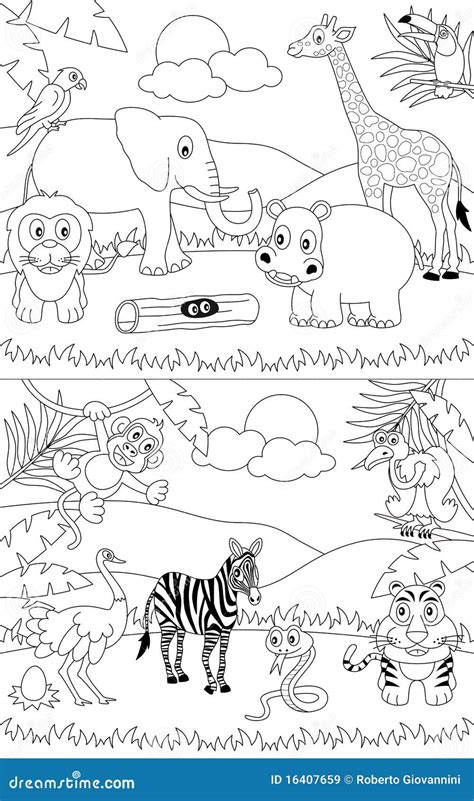 African Savanna Landscape Coloring Pages Coloring Pages