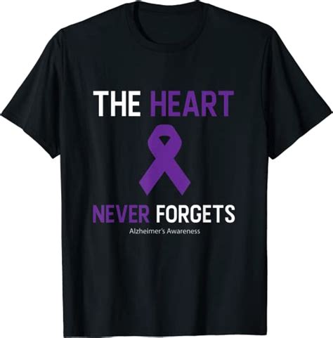 The Heart Never Forgets Alzheimers Awareness T Shirt