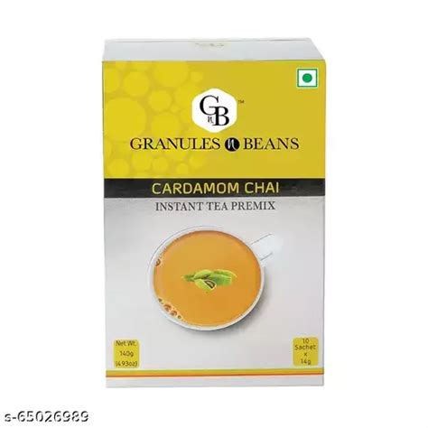 Granules N Beans Cardamom Chai Instant Tea Premix 10 Sachet X 14g 140g