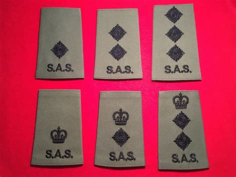 Officers Special Air Service Combat Rank Slide Sas Olive Green Rank