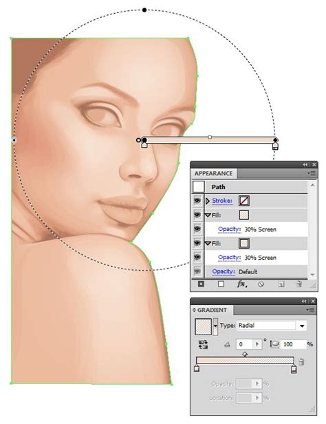 Modify The Base Underneath The Shading Adobe Illustrator Portrait
