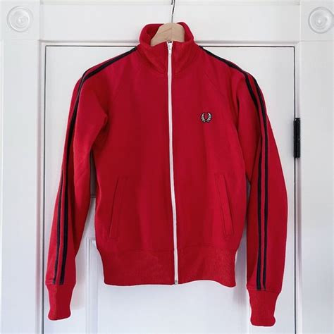 Fred Perry Jackets And Coats Fred Perry Vintage Mod Womens Track Jacket In Red Poshmark