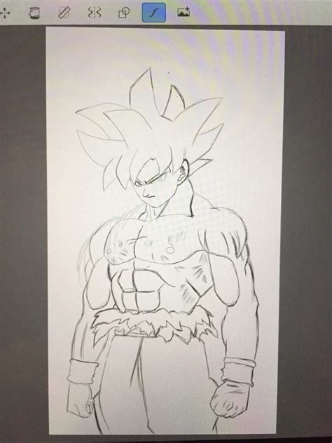 Sketch Of Goku Ultra Instinct Dragonballz Amino